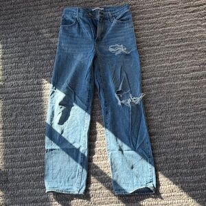 Levi's Light Blue Distressed Straight Leg Jeans ‘94 baggy